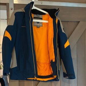 Obermeyer Kids' Navy and Yellow Raincoat Teen Medium 10-12